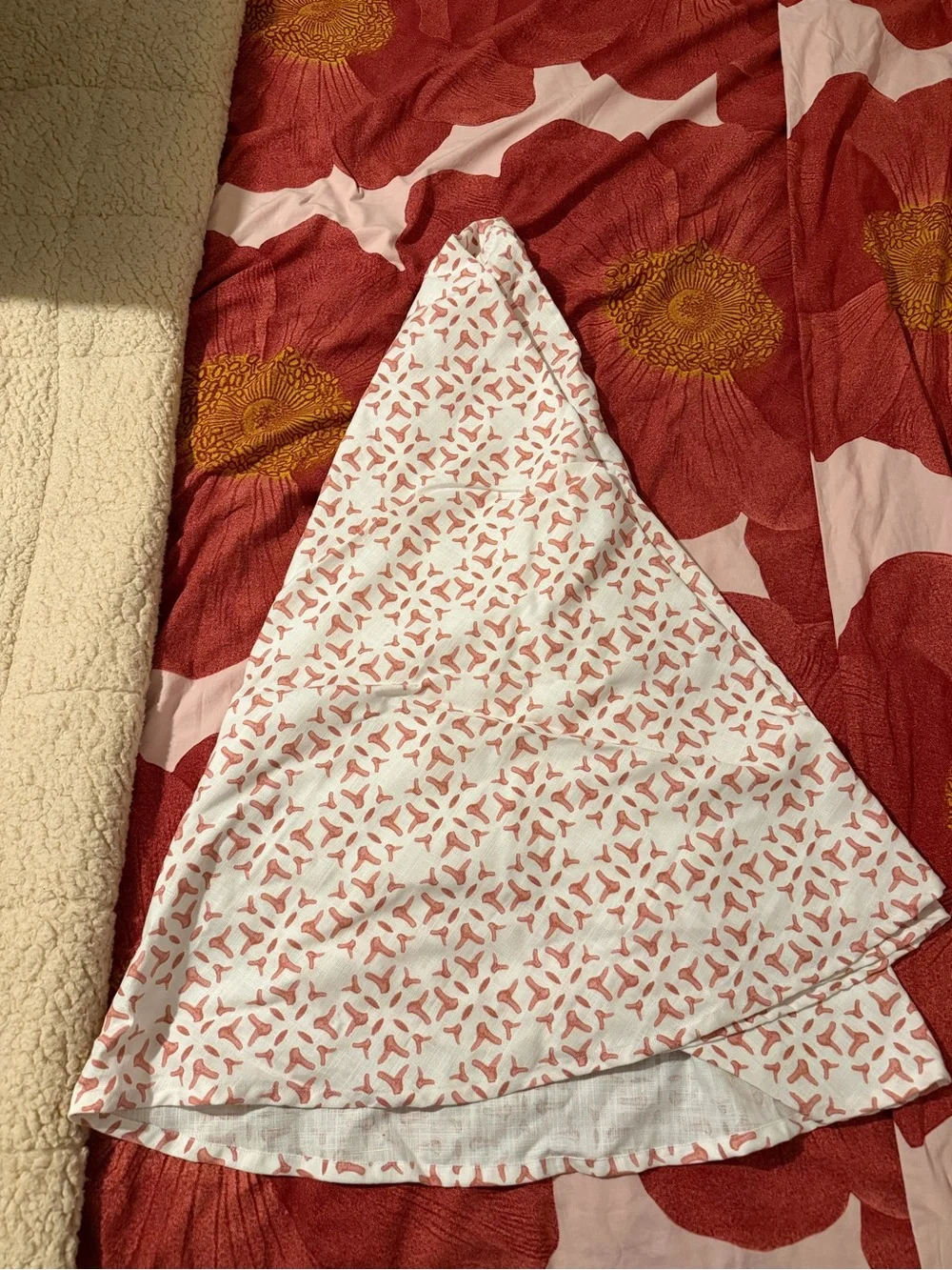 Threshold Round Pink Patterned Tablecloth